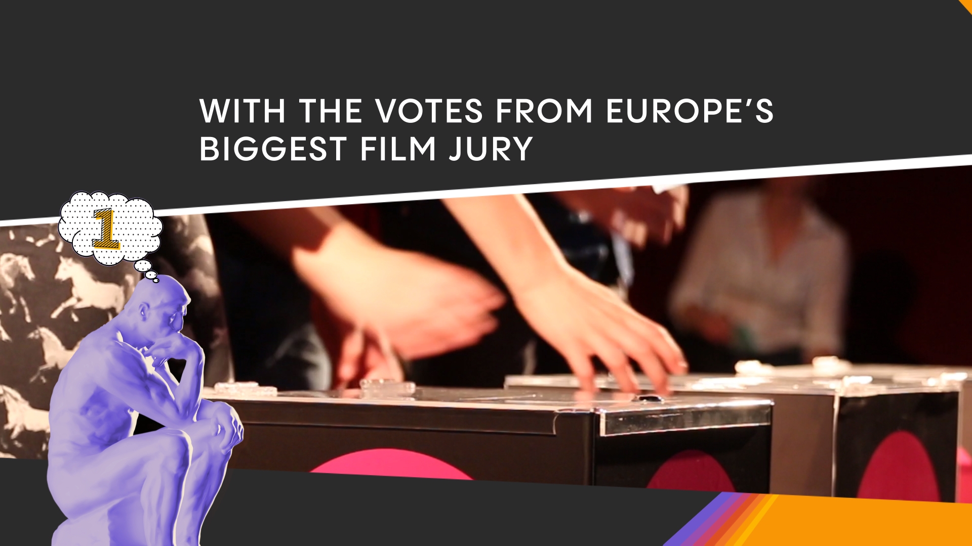 Moody, colorful 3D illustration of European signs and symbols in front of a striped background.